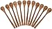 Wooden Spoons 1.25W x 6.5L inches - Brown Sturdy Wooden Kitchen Utensil - 12 Piece Set