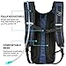 Hydration Pack with 2L BPA free water bladder. Sleek and compact with good storage volume. O.ZONE EDGE Hydration Pack. Great for Hiking, Running, Biking, Adults, Men, Women, Kids