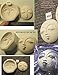 #0044 - Flexible FG Silicone Press Mold of a Doll Face Cab (Round Sun, Moon) - Handmade