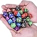 EBOOT 35 Pieces Polyhedral Dice Double-Colors Polyhedral Game Dice for RPG Dungeons and Dragons Pathfinder with 5 Pack Black Pouches, 5 Sets of d20, d12, 2 d10 (00-90 and 0-9), d8, d6 and d4