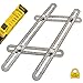 AngleGenie Template Tool - Premium Grade Stainless Steel, Easy To Use Four Sided, Multi-Angle Measuring Instrument Perfect For Handymens, Craftsmens, Builders and DIY-ers.