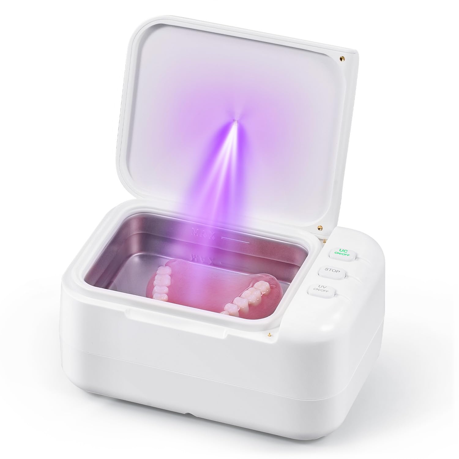 Photo 1 of Ultrasonic Retainer Cleaner Machine, 24W/46kHz Professional Ultrasonic Jewelry Cleaner, 180ML Portable Retainer Cleaner Machine for Dentures, Retainer, Aligner, Braces, Mouth Guard