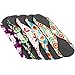 Wegreeco Reusable Menstrual Pads for Women - Sanitary Pads, Panty Liners, Soft Cloth - 5 Pack, 1 Wet Bag (Medium, Flower)