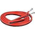 BNTECHGO 12 Gauge Flexible 2 Conductor Parallel Silicone Wire Spool Red Black High Resistant 200 deg C 600V for Single Color LED Strip Extension Cable Cord,Model,5ft Stranded Tinned Copper Wire
