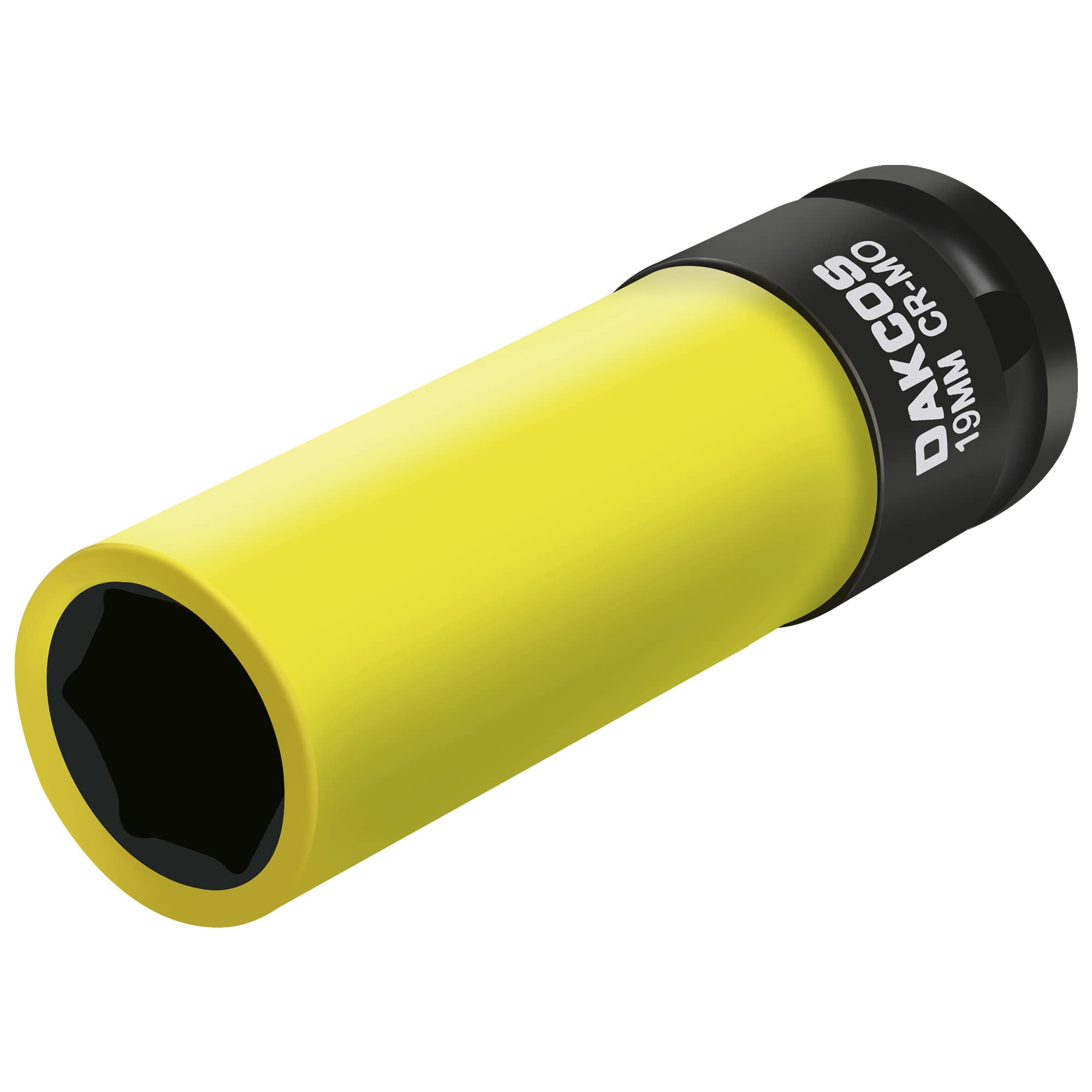 DAKCOS 19mm Impact Socket Set - 1/2 Inch Drive, 6 Point Cr-Mo Metric Protective Lug Nut Socket with Plastic Sleeve — image 1