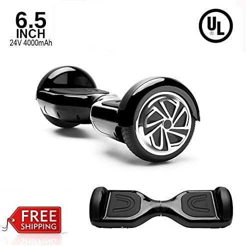 Self Balancing Scooter Hoverboard UL2272 Certified Smart Electric Scooter 2 Wheels with LED Lights (BLACK)