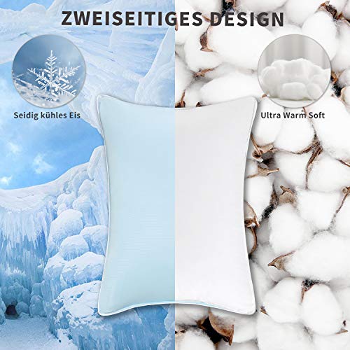 JZS Oreillers de lit rafraîchissants pour dormir, respirants et antistatiques pour cheveux et peau, en coton et oreillers rafraîchissants