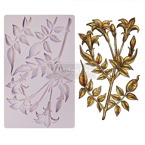 Redesign with Prima Redesign Furniture Decor Moulds® Lily Flowers 5"x8",8Mm Thi…