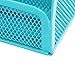 PAG Office Supplies Mesh Desk Organizer Pen Holder Accessories Storage Caddy with Drawer, 7 Compartments, Blue