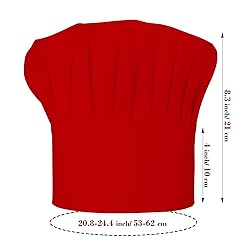 CRJHNS Chef Hat,Adult Adjustable Hook and Loop Tape