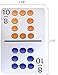 Double 12 Domino Playing Cards, 91 Travel-Sized Domino Cards with Color Dots and Numbers, Great for Mexican Train