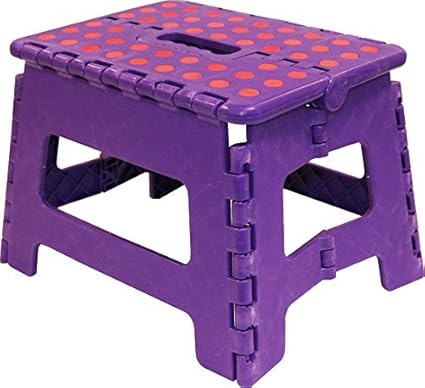Krevia Brand New Heavy Duty Folding Step Stool with Anti Slip Dots and Strong Support Ladder for Adults and Kids( Colour May Vary)