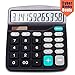 Calculator, 12-Digit Solar Battery Basic Calculator, Solar Battery Dual Power Office Calculator, with Large LCD Display and Large Buttons (Battery Included)