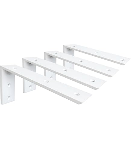 Buy HECASA Countertop Support L Shelf Brackets Corbel Wall Heavy Duty 6x8 Black Steel 2 Pieces