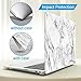 IBENZER MacBook Air 13 Inch Case, Soft Touch Hard Case Shell Cover for Apple MacBook Air 13 A1369 1466, White Marble, MMA1301WHMB+1