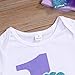 YOUNGER TREE Baby Girls 1st Birthday Mermaid Outfit Romper Headband Leggings Tutu Dress Sequin Bowknot Princess Skirt Sets (12-18 Months, White # Mermaid)