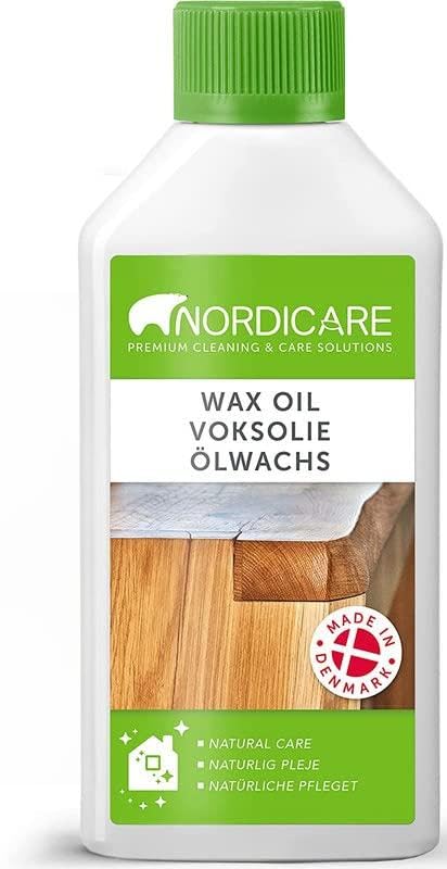 Nordicare Hard Wax Oil - Colourless Wood Finish - Wood Wax Oil for Various Types of Wood (Walnut, Oak, Mahogany, Dark Teak, Cherry and Others) - Made in Denmark (500 ml)