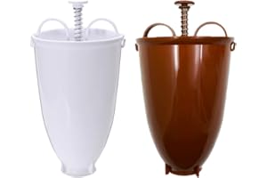 Hemoton 2Pcs Plastic Doughnut Machine Mold One Hand Donut Maker Manual Donut Maker Biscuit Donut Maker Donut-Depositor Made Waffle Dispenser Donut Kitchen Pastry Making Bake Ware DIY Baking Tool