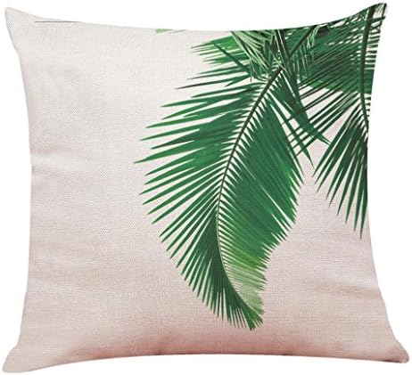 TIREOW Big Leaf Tropical Plants Throw Pillowcase Pillow Covers Home Decor Cushion Cover (L)