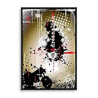 Framed Canvas Wall Art Motorcycle Canvas Prints Home Artwork Decoration for Living Room,Bedroom - 16x24 inches