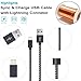 Lightning Cable 6.6 ft,[3-Pack]Durable and Fast Charging 8pin Lightning to USB Cable for iPhone7/7plus/6/6plus/6s/6splus/5/5s/5c/SE, iPad 2 3 4 Mini Air Pro, iPod -White(Black &Gray)
