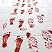 Key Largo Traders Bloody Footprints – Set of 50 Floor Clings - Includes Zombie Skeleton Werewolf Human Boot and Blood Splatter Decals for Halloween Party Decorations Supplies Props & Decor
