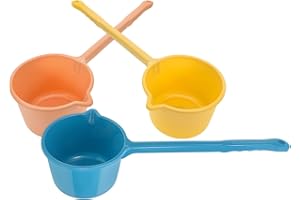 TOGEVAL 3pcs Plastic Kitchen Water Dipper Long Handle Scoop Ladle for Plant Watering, Bath Use,