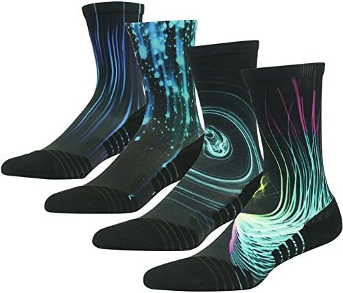 HUSOCycling Socks for Men Women, Novelty Bike Socks Fun Running Basketball Athletic Crew Socks 3, 4, 7 Pairs