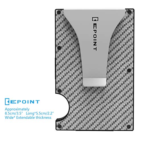 Epoint C.B.AK.E.002 Silver Carbon Fibre Wallet Money Clip Smart Design