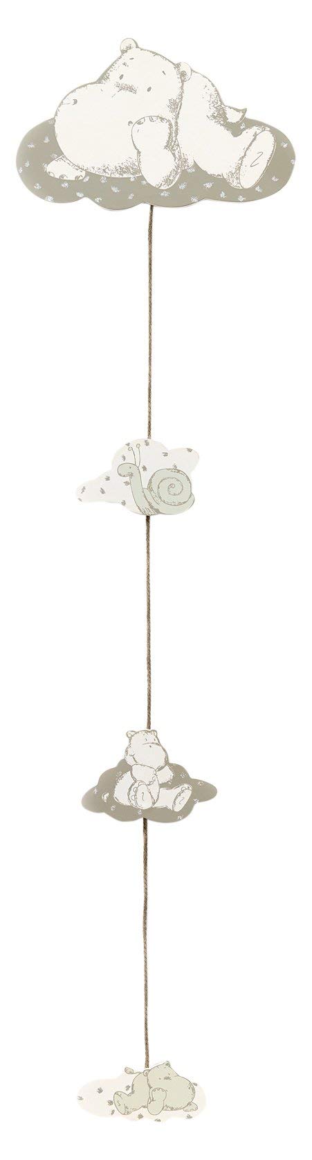 walther Design Photo Rope Grey 90 cm Made of Wood, Kids Photo Ropes MD160H