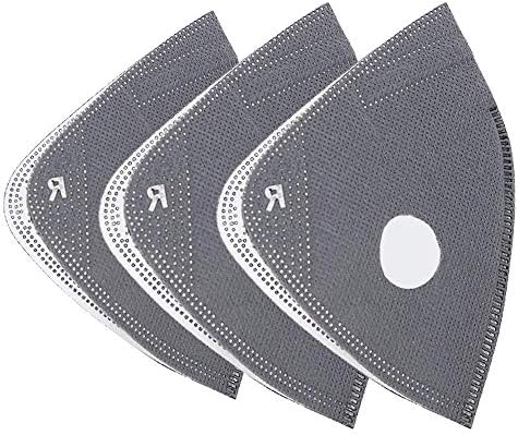 TOLEMI Dust Mask Respirator Filters Anti Pollution PM2.5 Fold-Flat Dustproof Face Masks with 3 Activated Carbon N99 Filters for Men Women Outdoor Activities Sport Running Motorcycle Cycling -3 filters