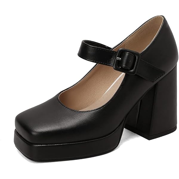 thumbnail image 2 of Alyaafifa Women's Chunky Heel Platform Booties - Square Toe Lace Up Dress Shoes For Wedding & Parties 2 of 12