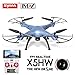 JMAZ Syma X5HW FPV RC Quadcopter Drone HD WiFi FPV Camera Take Picture Record Video Hover Function Blue with a Flying Toy