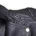 LLF Womens Faux Leather Zip Up Moto Biker Jacket With Many Details