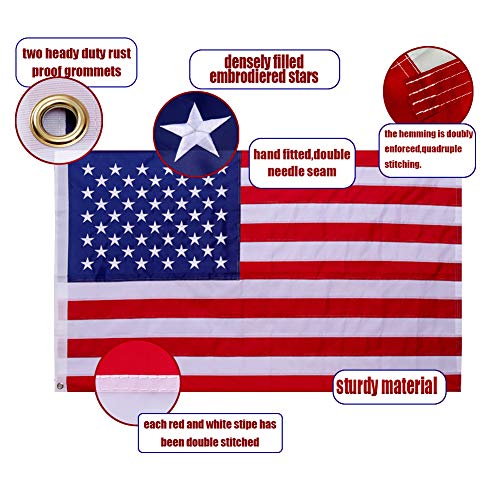TNS American Flag, American Flags 3x5 for Outside, USA US Flag, Deluxe