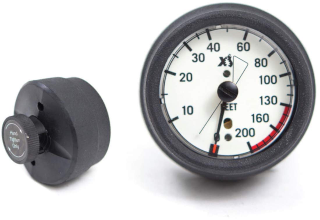 XS Scuba Hose Mount Depth Gauge Analog Diving Gauges