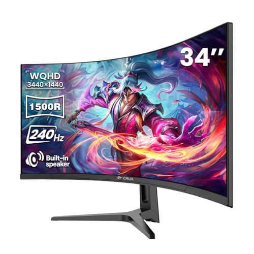 CRUA 34 Ultrawide Curved Gaming Monitor