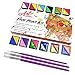 Face Paint Kit - Set of 24 Professional Face & Body Makeup Colors for Kids | Includes Classic, Metallic & UV Colors, 3 Paint Brushes & 30 Stencils | Non Toxic Painting Kits, Perfect for Halloween!