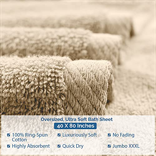 DAN RIVER 100 Cotton Bath Sheet Jumbo Size Soft Bath Sheets