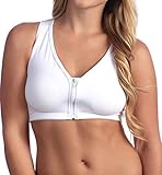 Valmont Zip-Front Sports Bra #1611A 40D/DD White