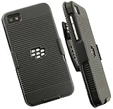 Clip Belt Stand Holster Case Cover for Blackberry Z10-black