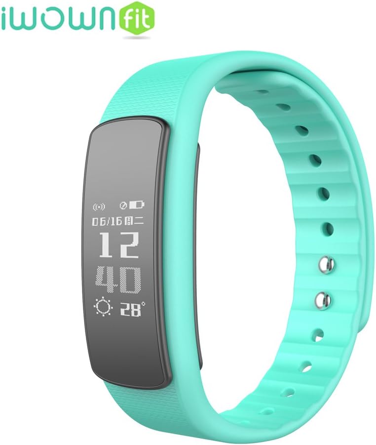 Fitness Tracker Heart Rate Monitor, iWOWNFit I6 HR Smart Bracelet Bluetooth Sport Smartband Wristband For Android IOS (Green)