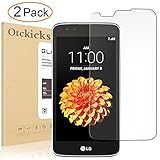 [2Pack]LG K7 / LG Tribute 5 Screen Protector OTCkicks Tempered Glass 3D Curved Screen Protector, Anti-Fingerprint HD Screen Protector Film for LG K7 / LG Tribute 5