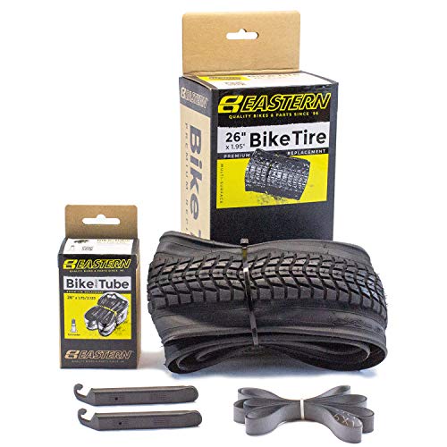 Eastern Bikes 26" Tire Repair kit (1,2packs) with Tubes/Tools -Schrader Valve (1-Pack)