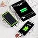 Solar Charger, Atex 12000mAh Portable Solar Power Bank Rainproof/Shockproof/Dustproof Dual USB Battery Bank for cell phone,iPhone,Samsung,Android phones,Windows phones,GoPro Camera,GPS and More
