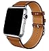 Apple Watch Band 42mm,Voken Genuine Leather iwatch Strap Replacement Band with Stainless Metal Clasp for Apple Watch Series 3/2/1 Sport and Edition (Brown, 42mm)