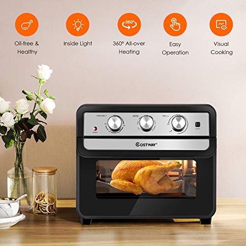 COSTWAY Air Fryer Toaster Oven, 6in1 Convection Air Fryer Oven, with
