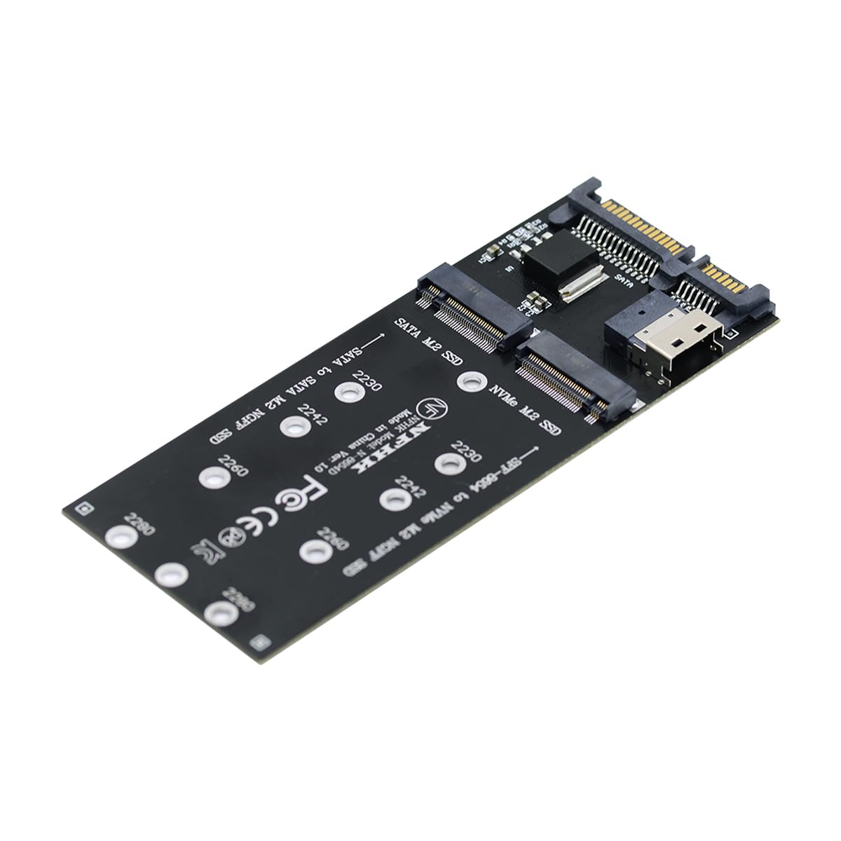 cablecc SFF-8654 to U2 Kit NGFF M-Key to Slimline SAS NVME PCIe SSD SATA Adapter for Mainboard