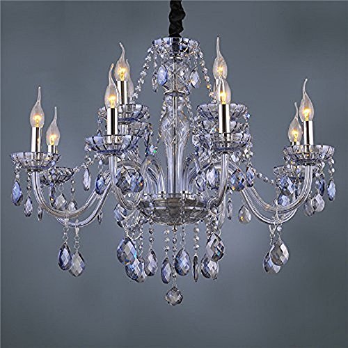 Adecco LLC 10Pcs Clear Crystal Teardrop Chandelier Prism Pendants Shiny Glass Crystals Beads for Light Lamp, Jewelry Making.