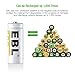 EBL E90/LR1/AM5/MN9100 N Size Batteries, N Rechargeable Battery 600mAh Ni-MH for Clock, LED Lights, Toys and Electronic Devices, Pack of 4